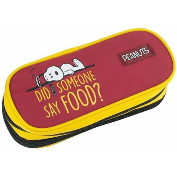 Estojo oval com 2 fechos Snoopy Food