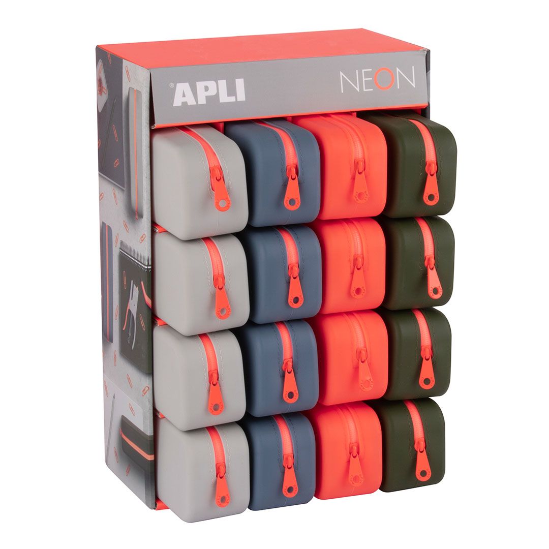 Estojo silicone Apli Neon
