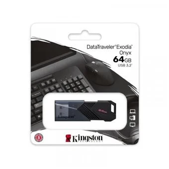 Kingston 64GB DataTraveler Exodia Onyx USB 3.2 Gen1 Preta